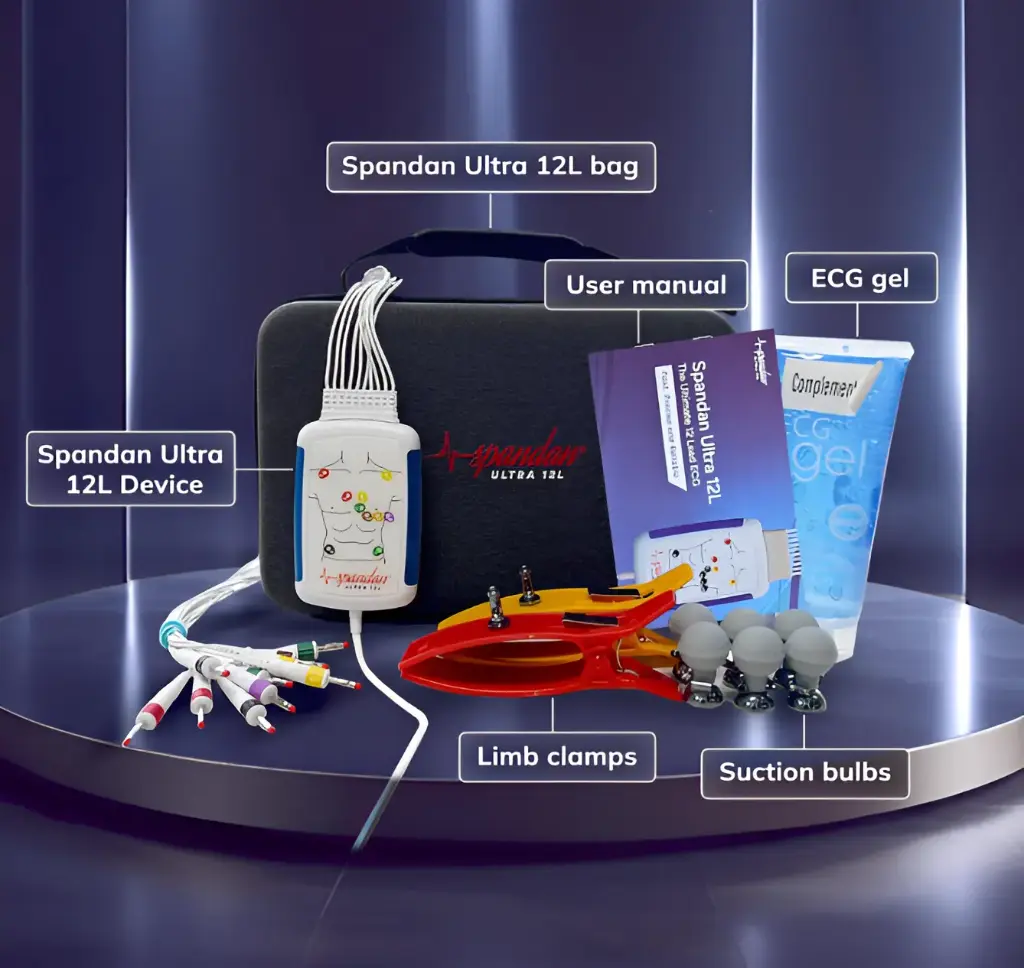 Spandan Ultra 12L | 12-Lead Portable ECG Machine for Doctors | Hospital Grade ECG | 12L Multichannel ECG | 12-Lead ECG | 12 Channel ECG